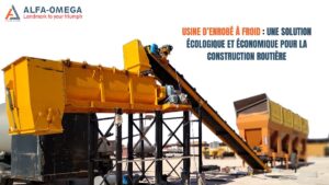 Usine d’enrobé à froid Alfa Omega installée sur site de chantier en Algérie
