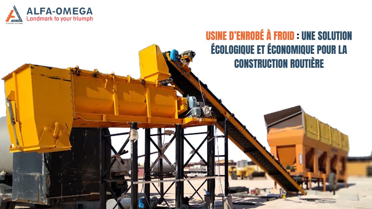 Usine d’enrobé à froid Alfa Omega installée sur site de chantier en Algérie